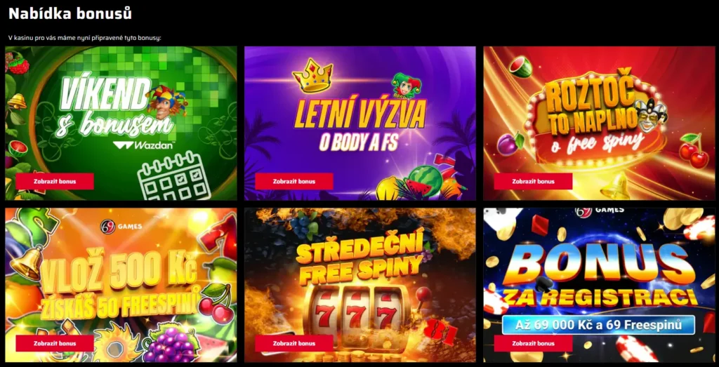 bonusy v kasinu 69games